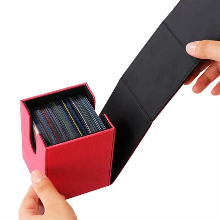 Leather Deck Box Red